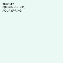 #EAF9F4 - Aqua Spring Color Image